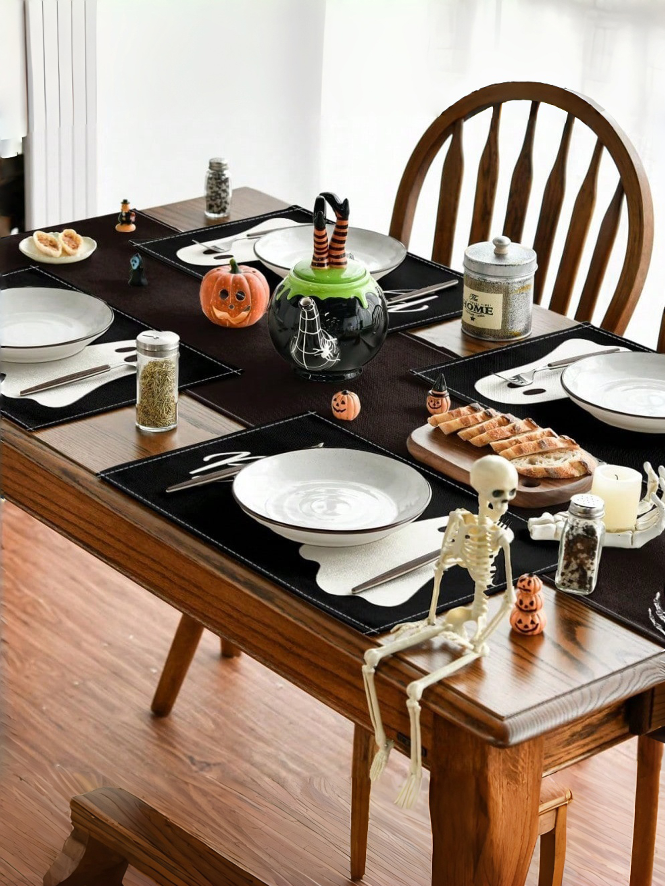 Ghost Halloween Placemat Customization Party Kitchen Dining Decor